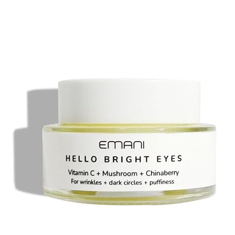 Emani Emani Hello Bright Eyes - Vitamin C Super Eye Cream - Caffeine and Turmeric, Anti-Aging Eye Cream for Dark Circles, Puffiness, Wrinkles, Firming, Hydrating & Smoothing - Reduce Fine Lines 1 oz 30ml Eye Cream