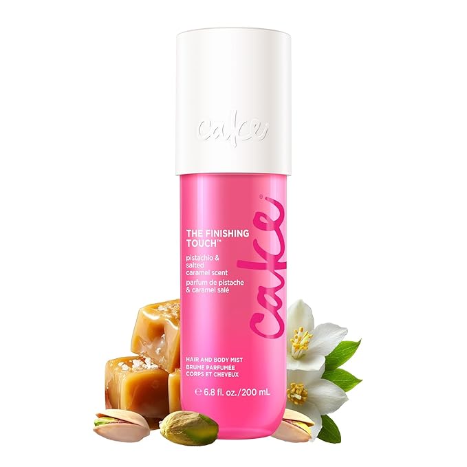 Cake Beauty Cake Beauty Hair & Body Mist, The Finishing Touch - Pistachio & Salted Caramel Scent - Infused with Vitamin E & Argan Oil - For All Skin & Hair Types - 6.8 Fl Oz / 200 mL skincare