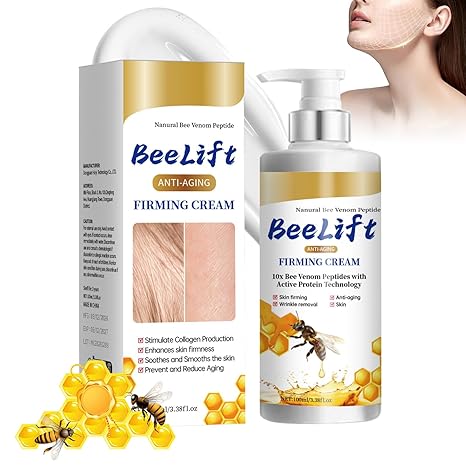 EHAUTO BeeLift Anti-Aging Firming Cream, 2025 New Professional Bee Venom Skin Firming Wrinkle Reducing Cream, 24-Hour Moisturizing Body Paste, Restore Elasticity for All Skin Types (1pcs) Moisturiser
