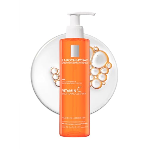La Roche-Posay La Roche-Posay Vitamin C Brightening Face Wash, Gentle Foaming Facial Cleanser with Vitamin Cg and Vitamin B3 to Brighten and Even Skin Tone, Vitamin C Face Wash that Cleanses Dirt & Makeup, 200ml Water Cleanser