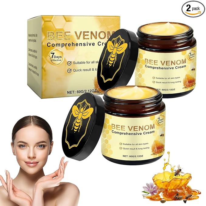 hadaclub 2PCS Bee Venom Comprehensive Cream,Bee Venom Hydrating Moisturizing Cream,for All Skin Types Moisturiser