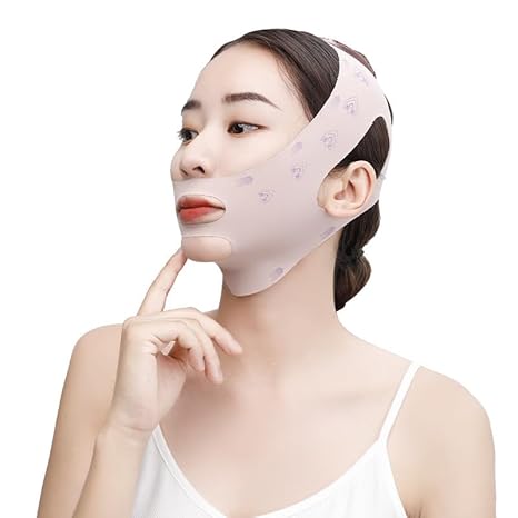 Generic Facial Slimming Strap for Sleeping,Adjustable Chin Strap,Jaw Strap,Jawline Shaper,V-Line Mask Chin Up Mask V Shaped Face Mask, Jaw Exerciser,Reusable chin strap skincare