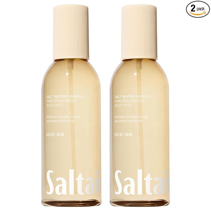 Saltair Saltair Body Mist 2 Pack - Fine Fragrance, Lightweight Body Spray Mist with Salt Water Vanilla Scent. Long Lasting Perfume Mist. 2x 8oz Bottles skincare