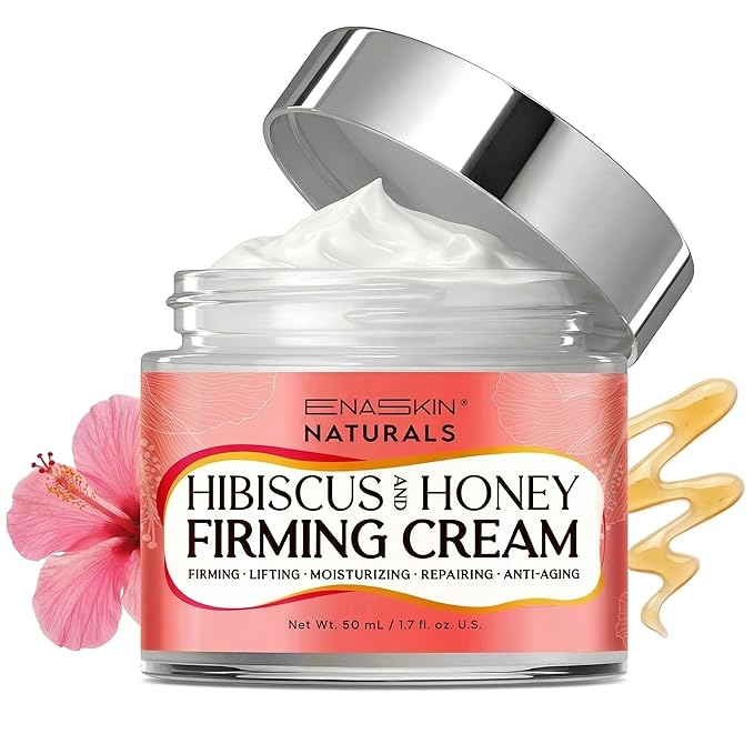 Enaskin Naturals Enaskin Naturals Neck Firming & Tightening Cream with Hibiscus and Honey: Anti-Aging Moisturizer for Fine Lines, Wrinkles & Deep Hydration – Neck, Face & Chest Cream - 1.7 Fl Oz Moisturiser