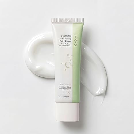 Resh Lab Korean Cica Repair Cream – Hydrating Face Moisturizer for Sensitive & Dry Skin | Redness Relief, Soothing Cream with Ceramide & Panthenol (Fragrance-Free, 50ml) Moisturiser