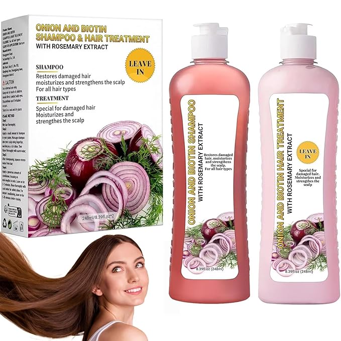 LMDGDS Onion Biotin and Rosemary Shampoo, Onion Rosemary Shampoo for Soft Hair & Shine for Hair Growth, Hair Loss and Thinning Hair skincare
