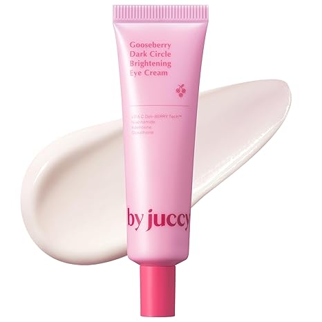 BYJUCCY Gooseberry Dark Circle Brightening Eye CreamㅣFor Puffy Eye Bags, Wrinkles, Fine Lines | Vitamin C, Glutathione, PeptidesㅣAnti-aging Korean Skin Care | Korean Eye Cream | By Juicy | 1.01 Fl.oz Eye Cream