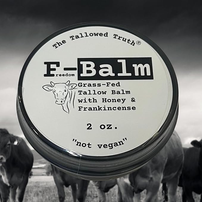 The Tallowed Truth The Tallowed Truth F-Balm Tallow – Grass-fed, Grass-finished Tallow – 5 Ingredients Only – Canadian-made All Purpose Tallow Balm – Made in Canada – Tallow for Face & Body (2 oz (1-Pack), Original) skincare