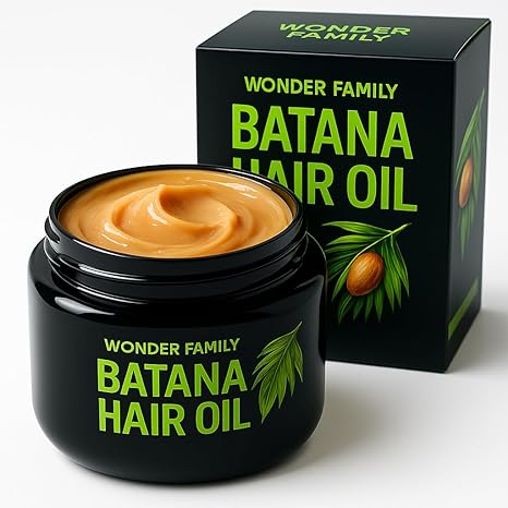 WONDER FAMILY Raw Batana Oil Paste for Hair Growth – Honduran Curly Hair Oil for Frizzy Hair – Aceite de Batana Para La Caida del Cabello – Dry Scalp Care Kit with Batana Paste & Scalp Massager skincare