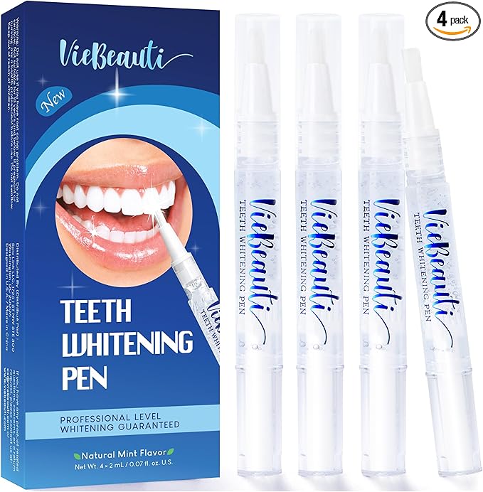 VieBeauti VieBeauti Teeth Whitening Pen (4 Pcs), 40+ Uses, Effective, Painless, No Sensitivity, Travel-Friendly, Easy to Use, Beautiful White Smile, Mint Flavor skincare
