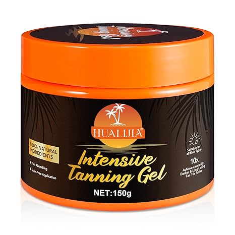 QwsYaay Intensive Tanning Gel,Tanning Accelerator Cream, Instant Tan Enhancer, Self Tanner Oil, Achieve A Natural, Faster & Longer-lasting with Premium Natural Ingredients, 5.29 Fl Oz Moisturiser