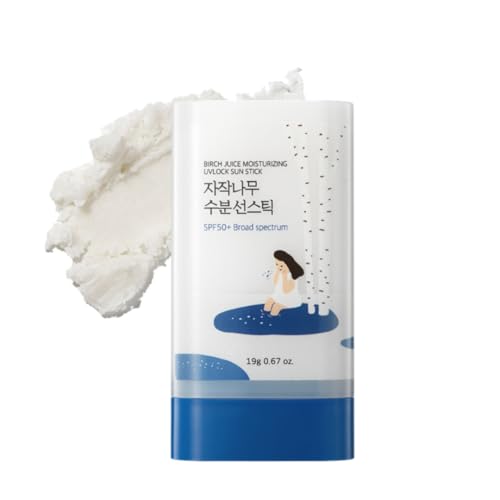 ROUND LAB ROUND LAB Birch Juice Moisturizing Sun Stick Broad Spectrum SPF 50+, 0.67oz, Sunscreen Stick for face and body, No White Cast, Non-Sticky, Travel-Friendly, Protector Solar Barra, Korean Sunscreen Korean Sunscreen