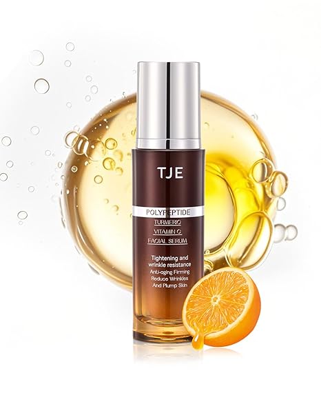 TJE TJE Vitamin C Serum for Face, Serum for Wrinkles,Firming & Dry Skin, Dark Spot Corrector on Face, Brightening Serum & Pore Minimizer For Face, Post Acne Skin Barrier Repair - 1 Fl Oz Serum