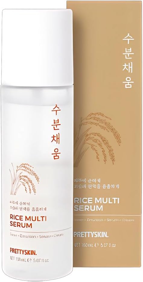 PRETTYSKIN PRETTYSKIN Hydrating Rice Facial Serum with Rice Bran Water & Niacinamide – 4-in-1 Toner, Emulsion, Serum & Cream | Nourishing Daily Korean Skincare for Sensitive and Dry Skin 5.07 fl oz (Rice) Korean face wash