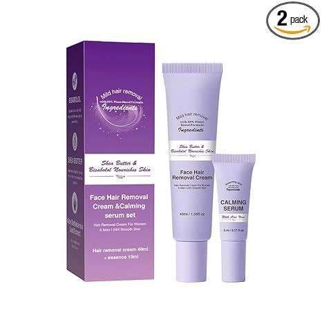 DIMOT Facial Hair Removal Cream, Hair Removal Creams Kit, Gentle Painless Hair Removals, Calming Serum, Body & Face Hair Removers Cream for Women Serum