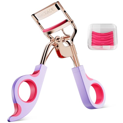 whalrace Eye Lash Curler with 6 Replacement Pads, Whalrace Eyelash Curlers Superior Curling Effect, Beautiful and Easy to Identify, Valentine\