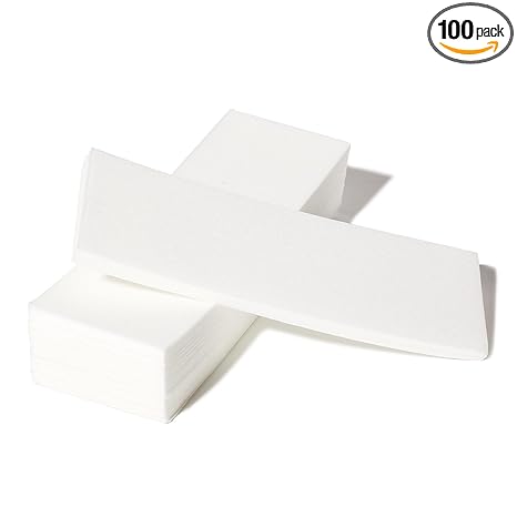 Waxers 100PCS Wax Strips for Hair Removal Non Woven Soft Waxing Paper for Body Face & Bikini Line DIY Size for Women Men at Home & Salon skincare