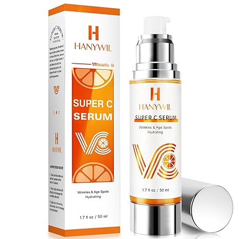 HANYWIL HANYWIL Vitamin C Serum for Mature Skin, 20% Vitamin C Face Serum with Hyaluronic Acid, Dark Spot Remover, Hydrating Skincare for Wrinkle Reduction, Lifting & Firming - 1.7 fl oz Serum