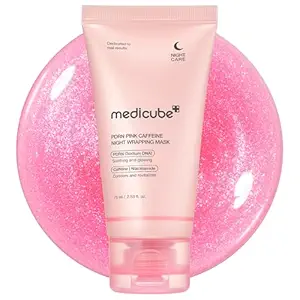 medicube medicube Wrapping Mask PDRN Caffeine Overnight Peel Off Facial Mask | Firming, Depuffing & Hydration | Caffeine, Collagen For Refined, Glass Skin & Face Contour Support | Korean Skin Care, 2.53 fl.oz Korean face wash