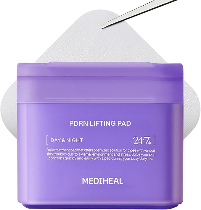 Mediheal MEDIHEAL Toner Pads [PDRN] - Stretchable Lifting Pads with Squalane and Glutathione for Total Skin Care - Plant Based Rose PDRN - Wrinkle & Pore Care - Vegan Stretchable Lifting Fabric (100 Count) Korean face wash