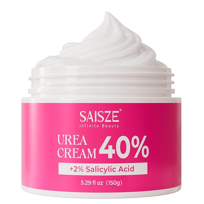 SAISZE Urea Cream 40 Percent for Feet Maximum Strength, Foot Cream for Dry Cracked Heels and Feet, Moisturizer with 40% Urea and 2% Salicylic Acid, 5.29 oz Moisturiser