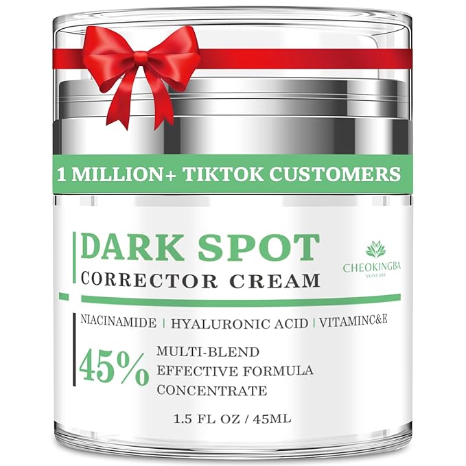 CHEOKINGBA Dark Spot Remover for Face and Body: Dark Spot Corrector Cream, Melasma, Freckle, Sun Spot, Age Spot Remover with Niacinamide and Vitamin C, Advanced Formula for Women and Men (1.7 Fl Oz) Moisturiser