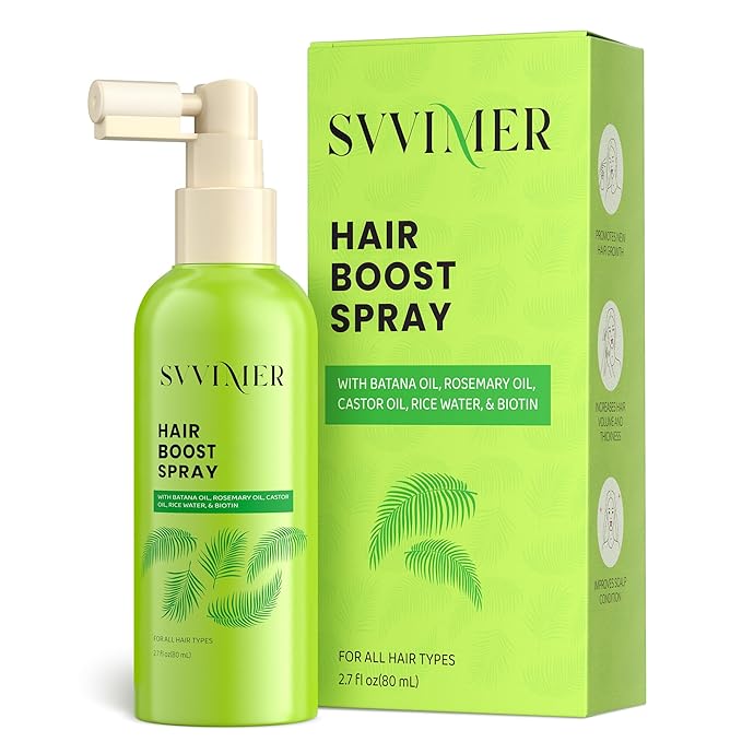 Svvimer Svvimer Hair Boost Spray - with Rosemary Batana Oil Biotin for Hair Loss and Thinning - Thicker Fuller Longer - for Women and Men 2.7 Fl Oz (Pack of 1) skincare