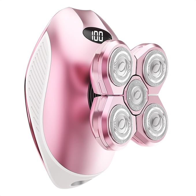 WEQOEE Electric Razors for Women, 5-in-1 Rechargeable Body Shaver - Waterproof Wet Dry Hair Remover - Trimmer for Lady Face Underarms Bikini,Lips,arms, Legs skincare