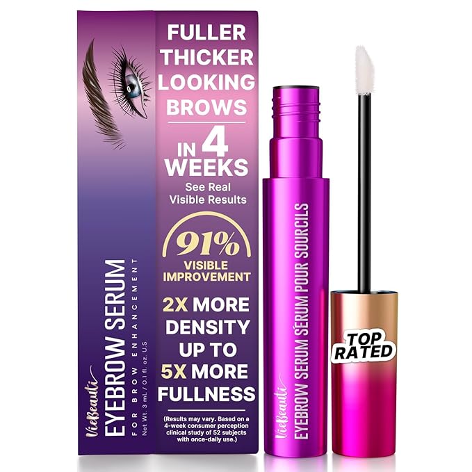 VieBeauti VieBeauti Eyebrow Growth Serum: Eyebrow Serum to Grow Brows with Advanced Formula to Boost Longer Fuller and Thicker Looking Eyebrows 3mL Serum