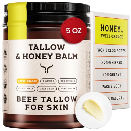 Ancestral Haven Beef Tallow for Skin - Tallow and Honey Balm For Face - Gift Ready - Tallow Face Moisturizer - Beef Tallow Moisturizer - Tallow Balm - Grass Fed Beef Tallow For Skin - Tallow Face Cream Lotion Moisturiser