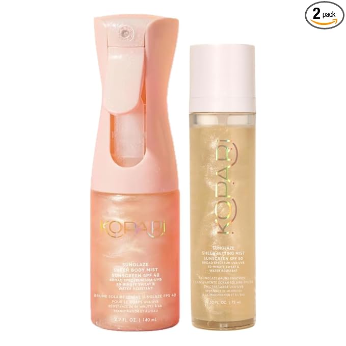 Kopari Kopari Rose Gold Sunglaze Sheer Body Mist Sunscreen SPF 42 & Sunglaze Sheer Setting Mist Sunscreen SPF 50 Sunscreen
