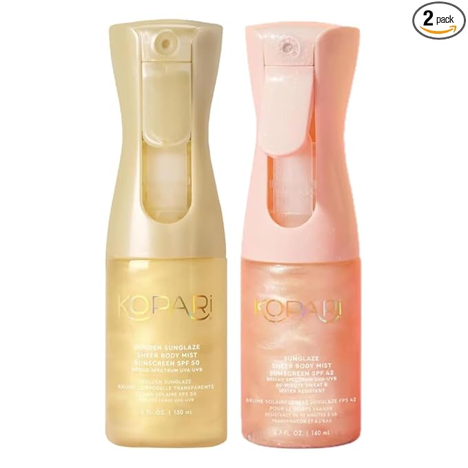 Kopari Kopari Golden Sunglaze Sheer Body Mist Sunscreen SPF 50 & Rose Gold Sunglaze Sheer Body Mist Sunscreen SPF 42 Sunscreen