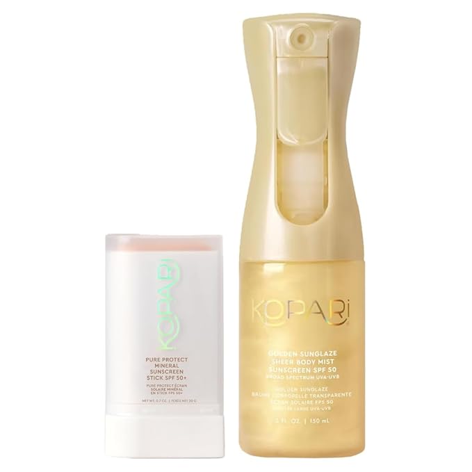 Kopari Kopari Pure Protect 100% Mineral Sunscreen Stick SPF 50+ & Golden Sunglaze Sheer Body Mist Sunscreen SPF 50 Sunscreen