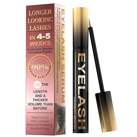 Tistees Lash Serum for Eyelash Growth, Premium Lash Enhancing Serum with Advanced Formula Volumizing Longer Fuller and Thicker Looking Lashes, Eyelash Growth for Sensitive Eyes (5 mL) Serum
