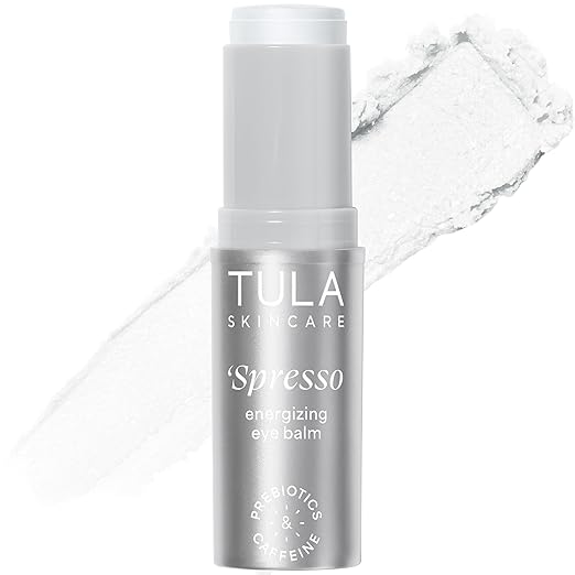 TULA Skin Care Spresso Energizing Eye Balm - Energizing & Hydrating Caffeine Under Eye Treatment for Dark Circles, Portable and Perfect to Use On-the-go, 0.35 oz. skincare