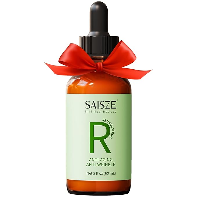 SAISZE Retinol Face Serum, Anti Aging Face Serum for Fine Lines, Wrinkles & Premature Sun Damage, Skin Care for Resurfacing & Hydration, 2 Fl Oz Serum