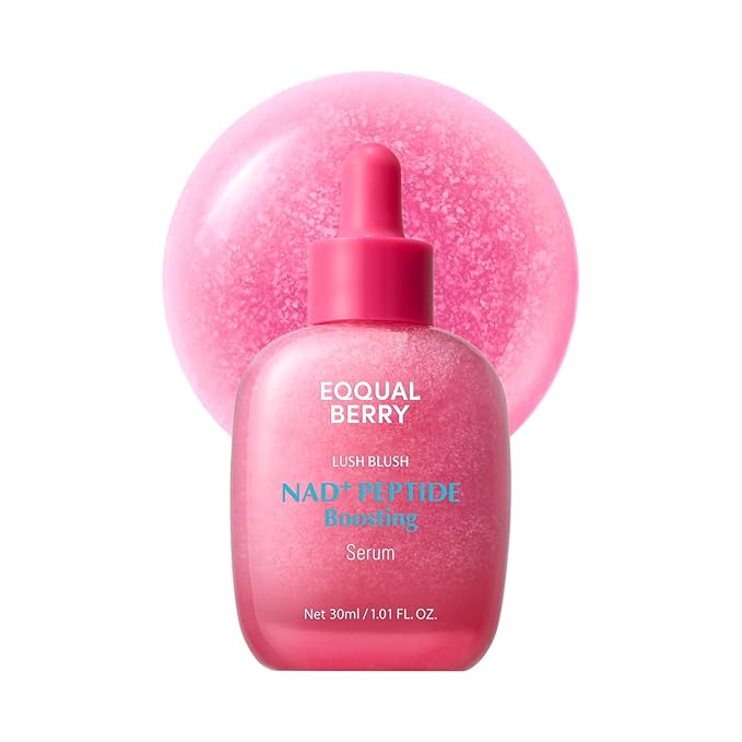 EQQUALBERRY EQQUALBERRY NAD+ Peptide Boosting Smoothie Serum – Anti-Aging Korean Skin Care | Firming Serum with 5 Ceramides & Vegan Collagen for Wrinkles & Radiant Glow(1.01oz/30ml) Serum