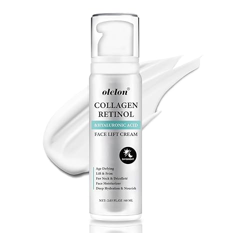 OLELON Instant Face Lift Cream - Face and Neck Firming and Tightening Cream with Collagen & Retinol, 6-in-1 Hydrating Neck Firming C-ream | Fast-Absorbing, Visibly Smoothing Lines Moisturiser