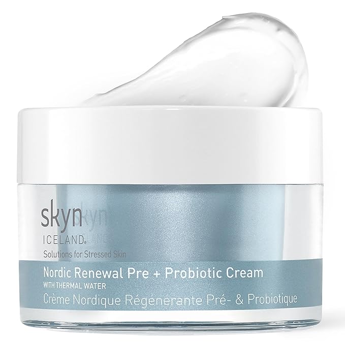 skyn ICELAND skyn ICELAND Nordic Renewal Pre and Probiotic Face Cream, Supports Skin Microbiome Barrier, Hydration and Radiance. Moisturizer for Dry, Sensitive Skin, 1.6 Fl Oz Moisturiser