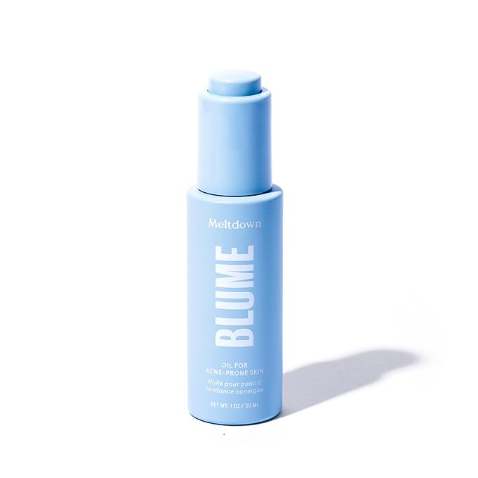 Blume Blume Meltdown - Blue Tansy Face Oil - Acne Treatment + Pore Minimizer - Skin-Smoothing Face Serum with Black Cumin Seed & Rosehip Oil - Helps Calm Redness and Improve Texture (1 Fl oz) Serum