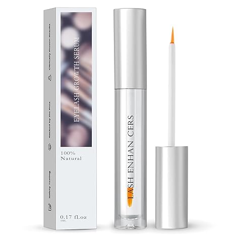 MSPNY Eyelash Serum, Nutrient Formula Lash Serum Growths Fuller & Longer Looking, Clear Eyebrow Growth Serums With Mascara Tube Natural Formula Vegan & Cruelty-Free Serum