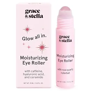grace & stella grace & stella Under Eye Brightener with Rose Quartz Rollerball - Hyaluronic Acid & Caffeine Under Eye Serum for Dark Circles & Puffiness - Gifts for Women, Travel Size Toiletries (15ml / 0.51floz) Korean face wash