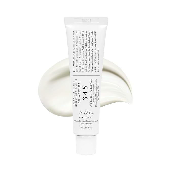 Dr.Althea Dr.Althea 345 Relief Cream | Daily Face Moisturizer for Soothing Recovery and Blemish Care with PDRN & Niacinamide | Korean Vegan Skincare for All Skin Types, 1.69 Fl Oz (Ver.2 - Pack of 1) Moisturiser