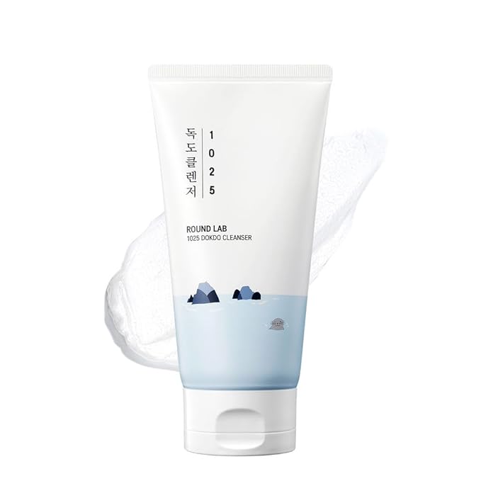 ROUND LAB ROUND LAB 1025 Dokdo Cleanser 10.14 Fl Oz, Low pH Facial Cleanser for Sensitive Skin, Rich Soft Bubbles for Deep Cleansing and Makeup Removal, Hydrating Face Wash with Deep Sea Water, Korean Skin Care Korean Water Cleanser