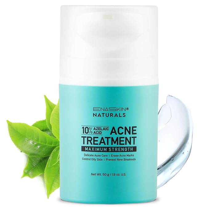 Enaskin Naturals Acne Pimple Spot Treatment Cream: Cystic Hormonal Breakouts Control for Face & Back - 2% Salicylic Acid, Fast Redness Relief, Fades Blemishes & Post-Acne Marks, Teens-Adults, 1.8 oz Moisturiser