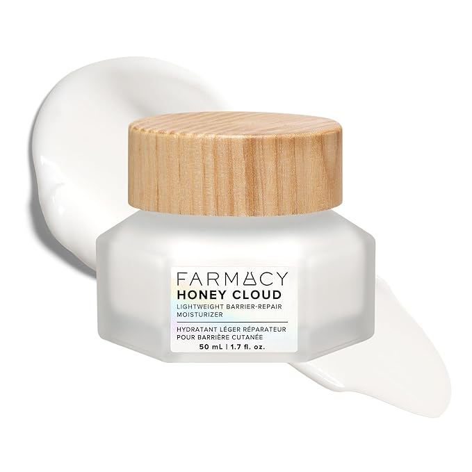 Farmacy Farmacy Honey Cloud Face Moisturizer Cream - Lightweight Face Lotion with Hyaluronic Acid + Peptides - Breathable Moisture + Barrier Repair - Facial Moisturizer for Combo, Sensitive + Oily Skin (50ml) Moisturiser