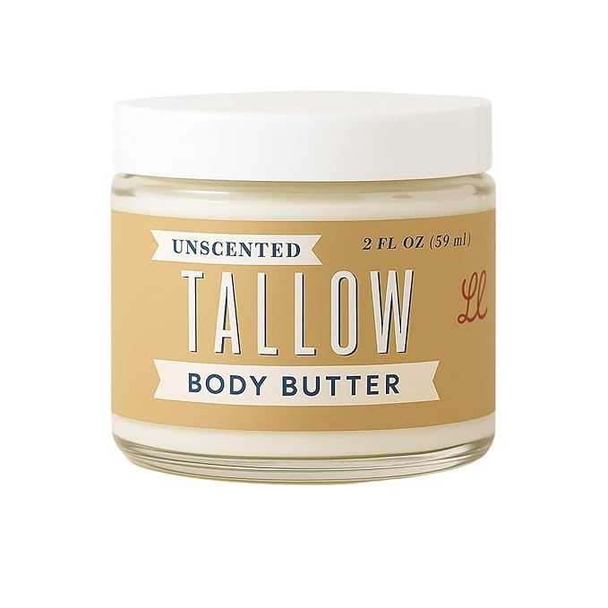 Lady May Tallow Original Whipped Tallow Body Butter – Unscented Grass-Fed Beef Tallow Moisturizer | Lady May Moisturiser