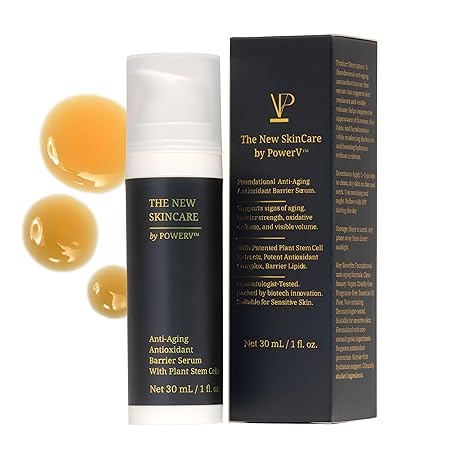 PowerV Premium Stem Cell Serum for Face - Korean Skin Care for Women - Face Moisturizer for Sensitive Skin & Anti Aging Serum - Hydration Barrier with Astaxanthin, Beta Glucan, Squalane, Ceramides by PowerV Serum