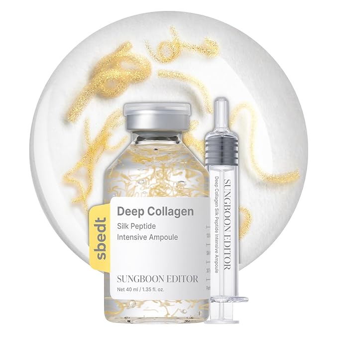 SUNGBOON EDITOR SUNGBOON EDITOR Collagen Silk Peptide Intensive Ampoule | Copper Peptides Serum for Face with Collagen & Multi Peptides | Hydrating Korean Skincare Facial Serum for Smooth-Looking Skin | 1.35 Fl Oz Serum