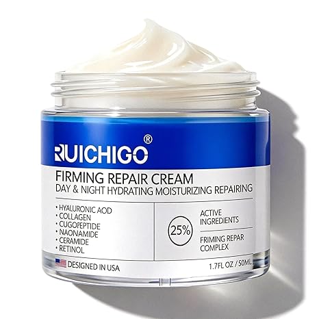 RUICHIGO Neck Firming Cream | Face Moisturizer for Women - Anti Aging Formula for Tightening and Firming with Retinol,Collagen,Hyaluronic Acid | Day & Night Moisturizer Suited for Most Skin Types,1.7 OZ Moisturiser
